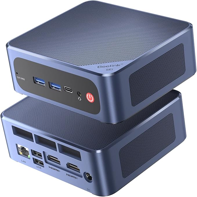 Beelink Mini PC SEi12 i51235U 10C 12T, 4.4GHz, 16G RAM 500G PCIE4.0 Kingston SSD, WiFi6, BT5.2