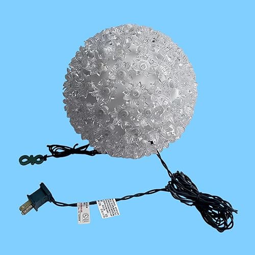 Miniatura 2 de Luces de esfera de luz blanca cálida de 7.5 pulgadas con luces LED parpadeantes, certificación UL e iluminación decorativa de grado comercial, para