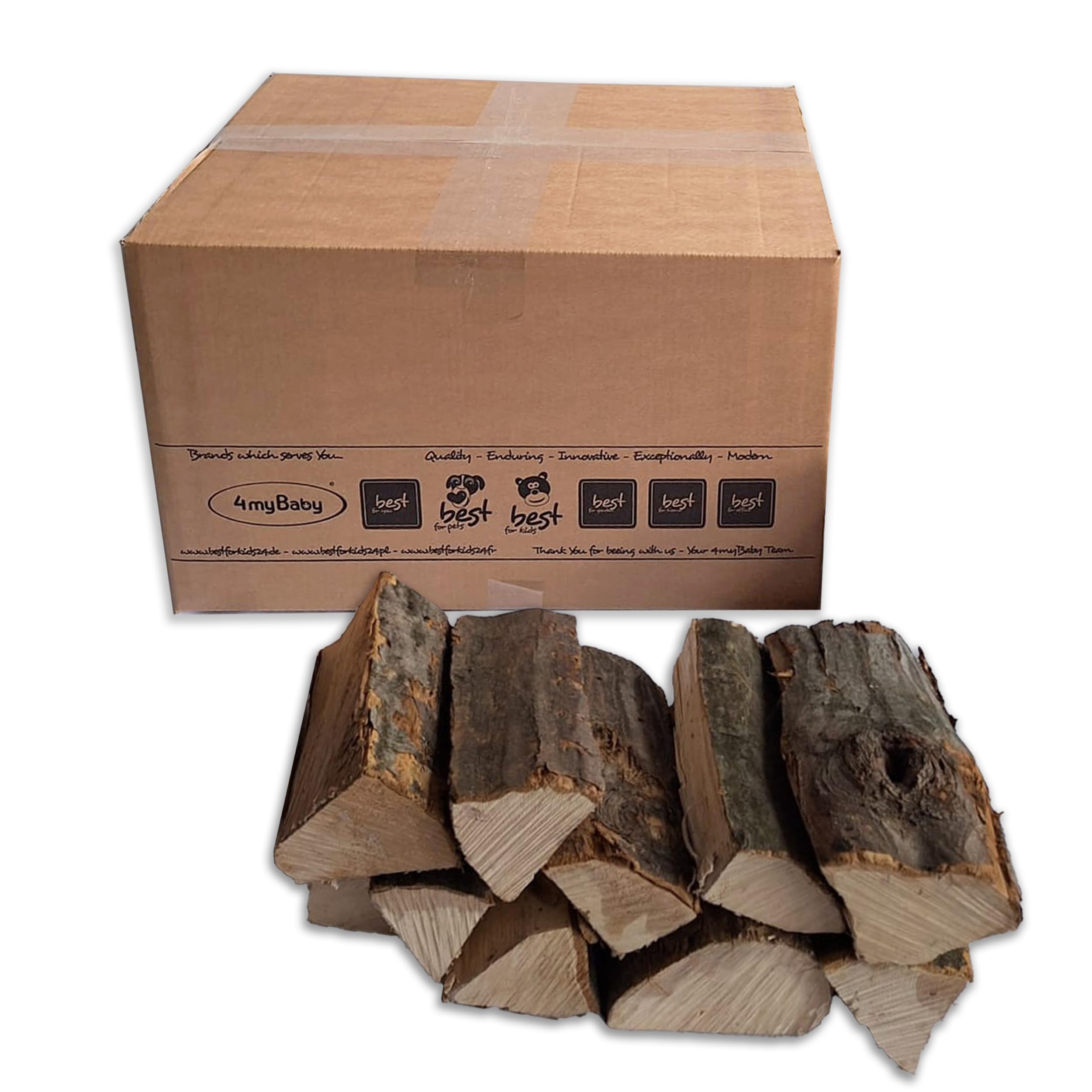 Legna di Quercia Essiccata al Forno 30 kg – 100% Naturale, Secca, Pronta all'Uso – Per Camino, Stufa, Braciere, BBQ – Combustione Pulita – Disponibile da 5 kg a 600 kg