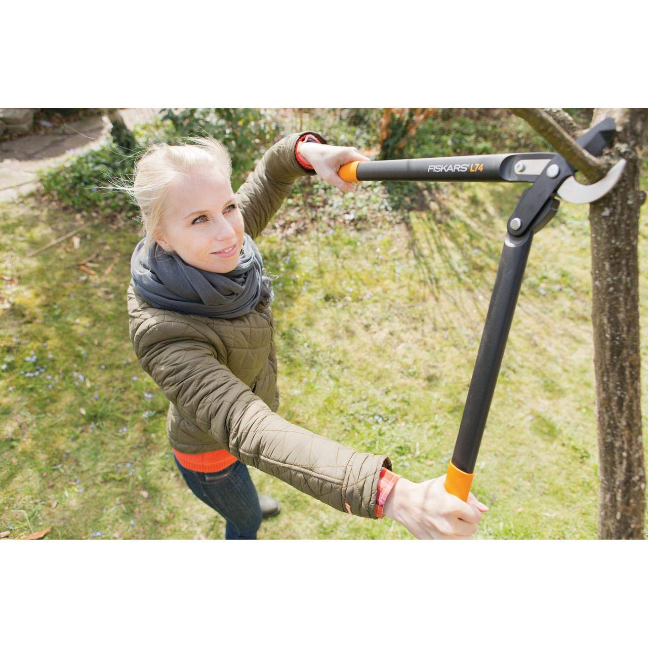 Fiskars 112290 - Troncarami Bypass Uncino L74 (M) Taglio 3,8 cm Lunghezza 5