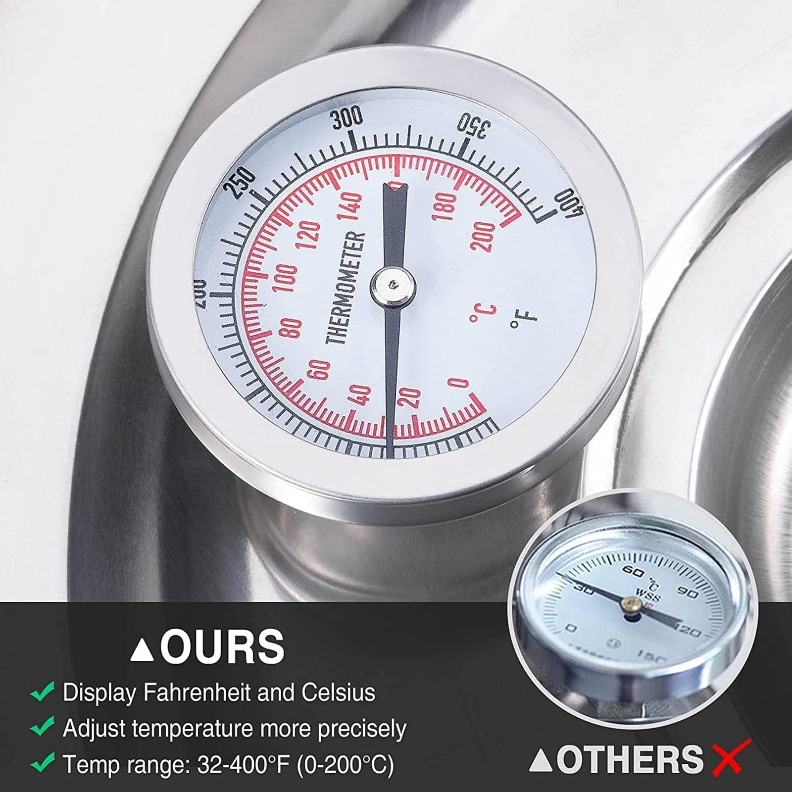 Destilador de Agua, alambique de Acero Inoxidable, Kit de destilación casera con termómetro, vaporización sin oxígeno para Obtener un Aceite Esencial más Puro,6l/1.5gal