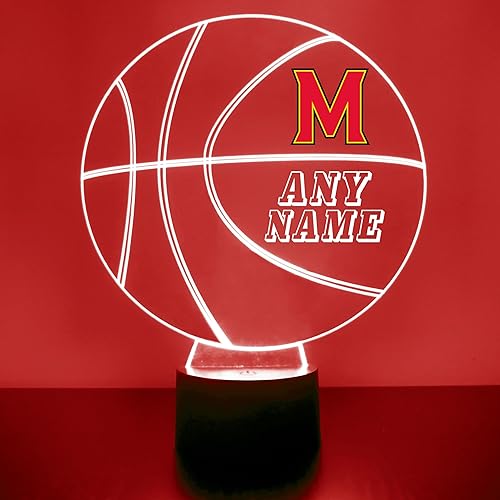 Miniatura 25 de Letrero LED personalizado de baloncesto de los Wolverines de la Universidad de Michigan, lámpara de luz nocturna con control remoto y nombre o