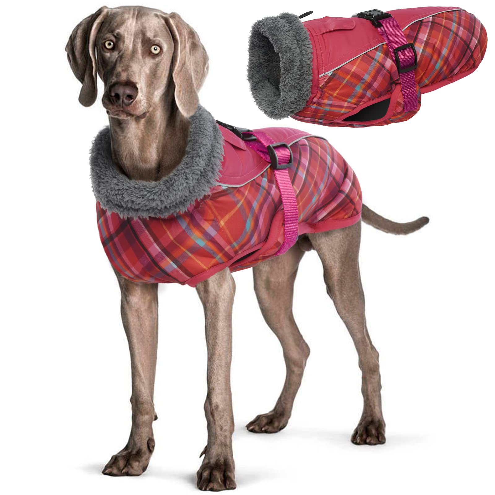 Ropa para Perros, Chaqueta para Perros, Abrigo para Perro Impermeable, Abrigos para Perros cálidos Chaquetas para Perros pequeñas Medianas y Grandes Chaleco para Nieve a Prueba de Viento