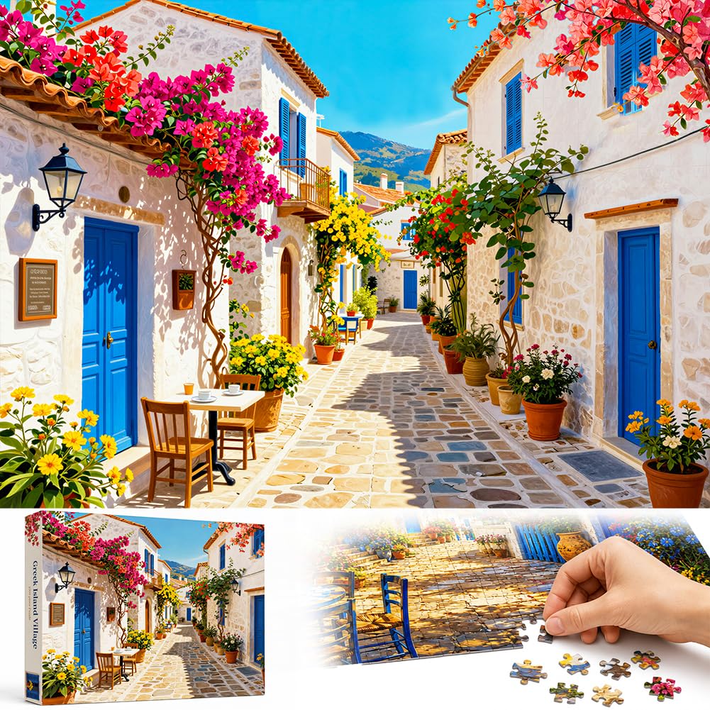 1000 Piece Jigsaw Puzzle For Adults Charming Towns Puzzle Game，A