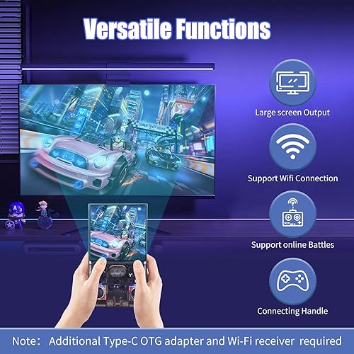 Miniatura 5 de GWALSNTH V40 MAX Mini consola de juegos de mano retro, 40000 juegos 256G tarjeta TF, 49+ emuladores incorporados, pantalla IPS 4K HD de 4.0