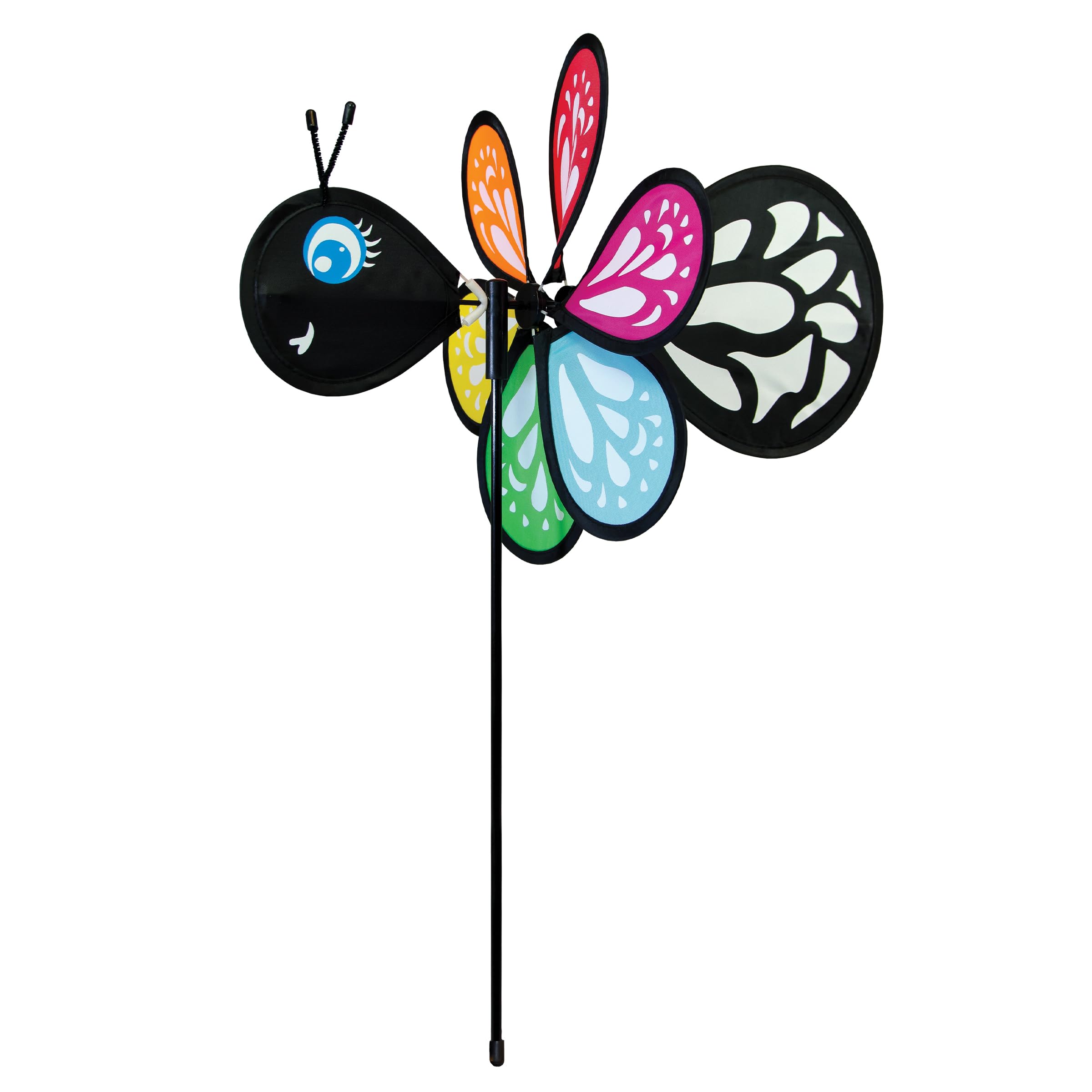In the Breeze Baby Bug Butterfly Wind Spinner - Silk Screened Details - Fun Spinner for your Flower Pot's, Garden and Yard