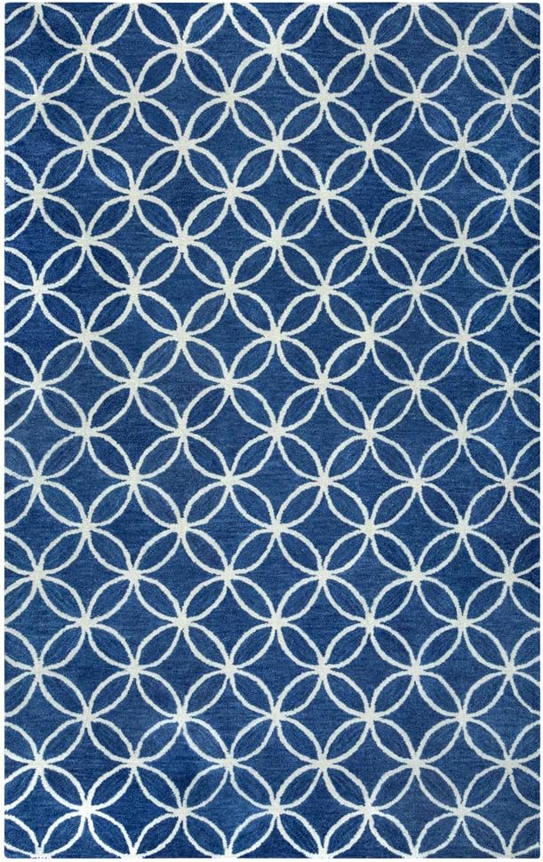 Gatney Rugs Marshall Area Rug OP8120 Blue Trellis Lattice 9