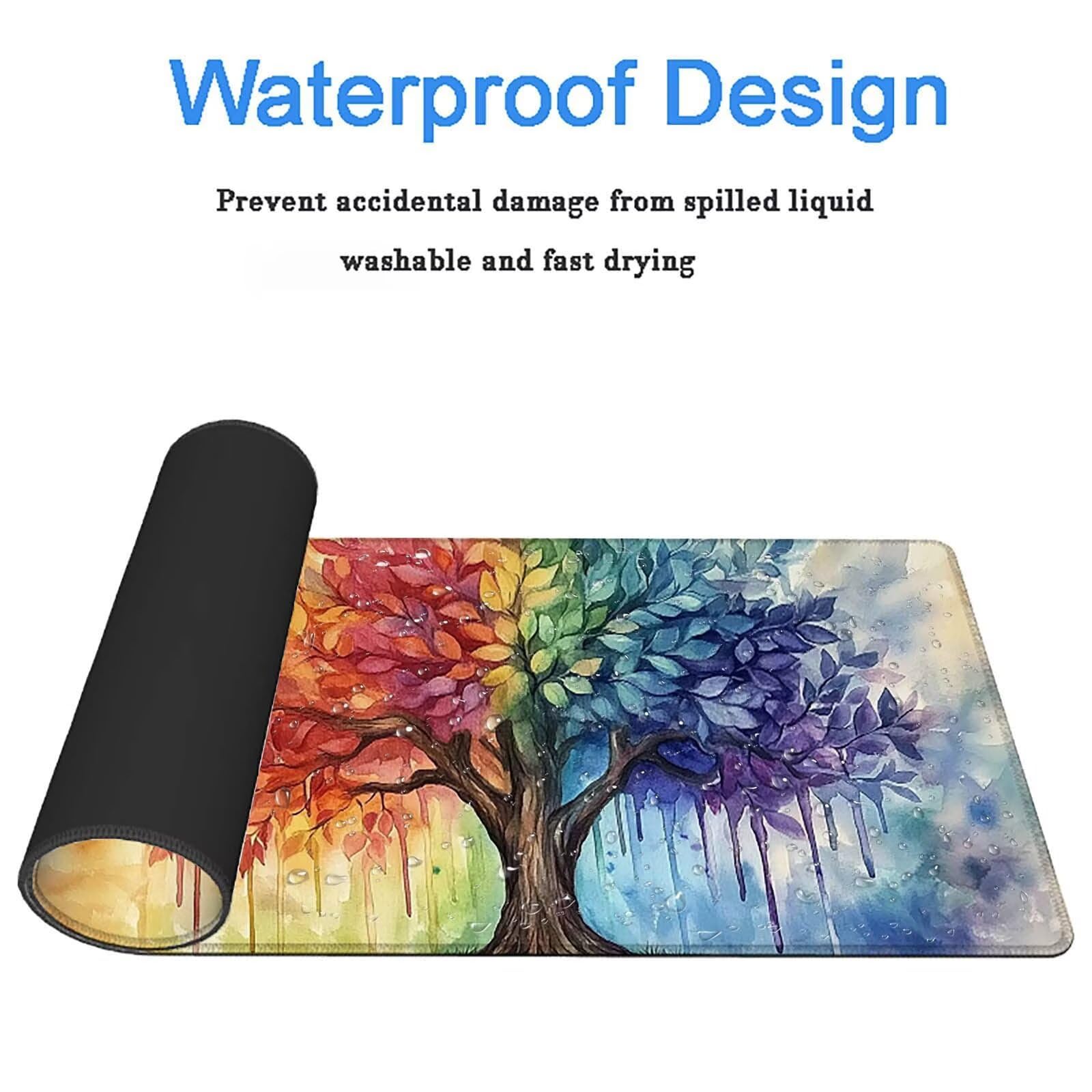 Podkładka pod mysz gamingowa – 1200 x 600 mm kolorowa podkładka pod mysz XXL 0c0-113 | Z antypoślizgową gumową podstawą, poprawia precyzję i prędkość, akcesoria do gier do domu, biura, prezenty dla mężczyzn