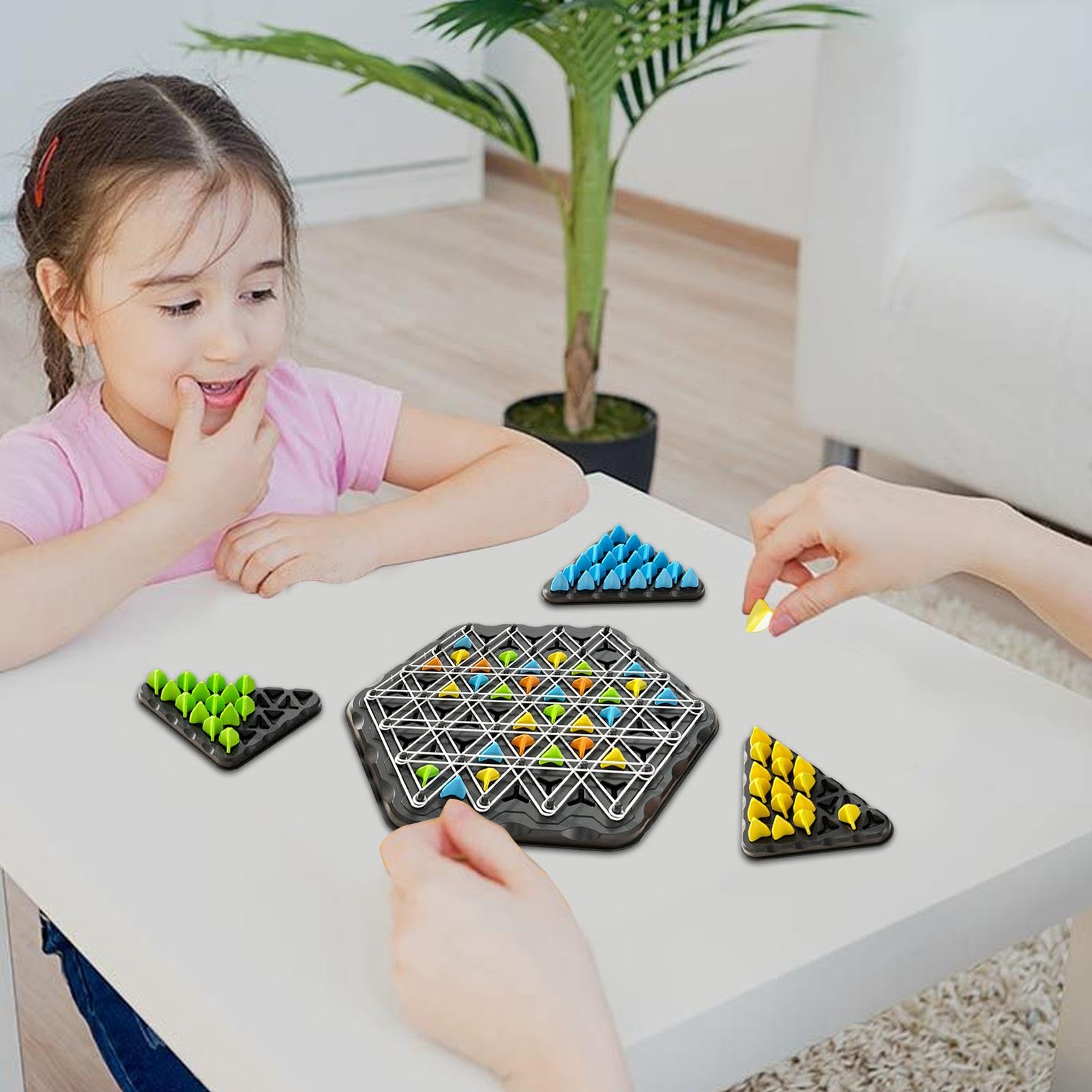 Chain Triangle Chess Game, Exercise Thinking Toys, Triangle Chess Game Puzzle, Interactive Chain Lines Challenge, Family Interactive Exercise Thinking Toy, Problem Solving and Imagination Creativity
