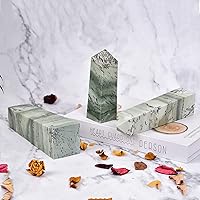 Vista 5 de JIC Gem Extra Large Rare Dendritic Jade Crystal Tower Natural Quartz Crystal Tower Point Wand Large Crystals and Stone Energy Crystal Wand Home