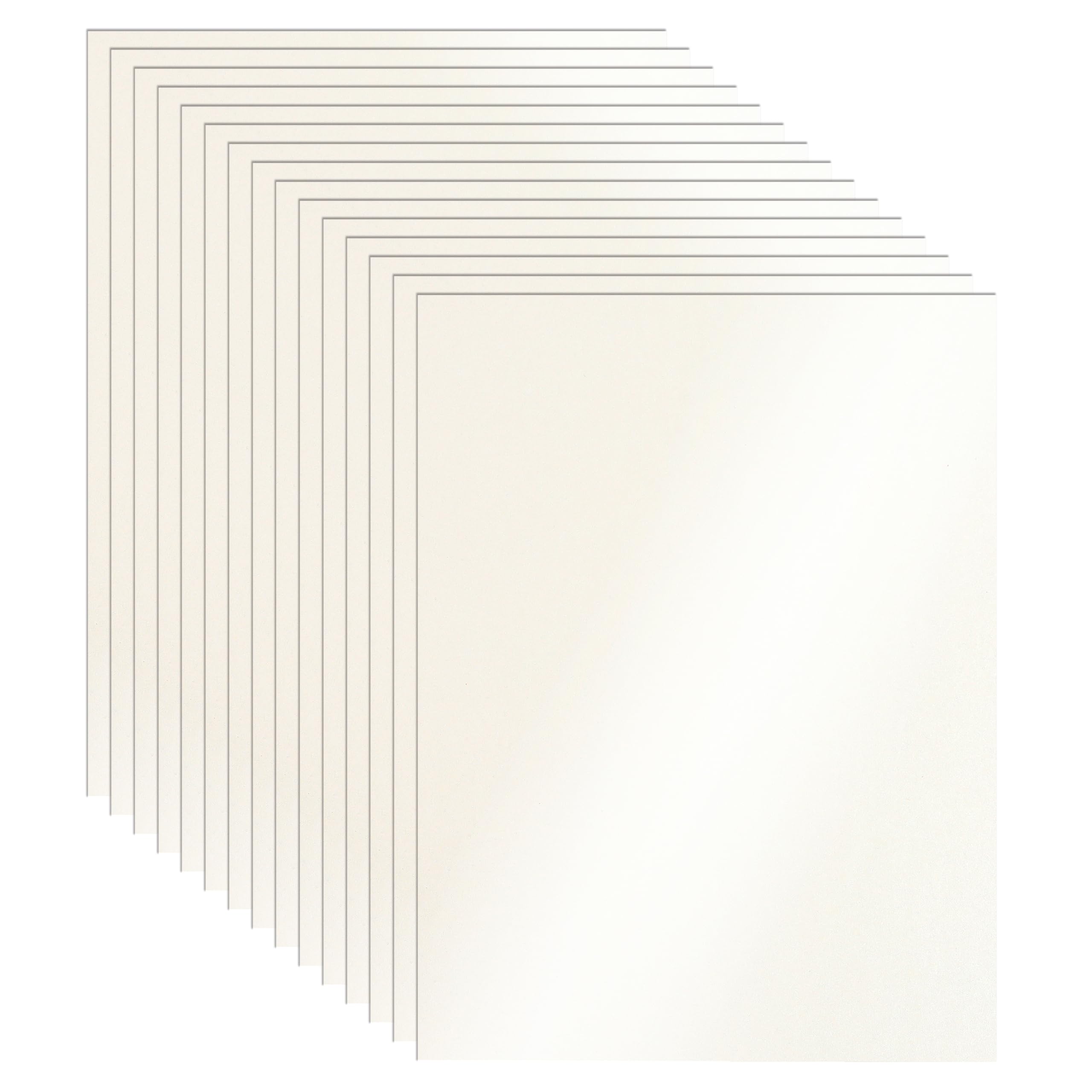 Guakicae 100 Sheets Cream Shimmer Cardstock 8.5 x 11 Off White Paper, 250gsm/92lb Heavyweight Ivory Paper Card Stock for Business Cards, Invitations,