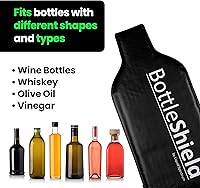 Vista 7 de Bottle Shield - Bolsa de viaje reutilizable con protector de vino (paquete de 6) – Traje de envoltura acolchada de burbujas – Funda de botella