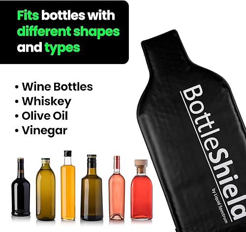 Miniatura 8 de Bolsa Protectora de Vino Reutilizable para Viaje por Bottle Shield (paquete de 3) - Traje de Envoltura con Amortiguación de Burbujas - Funda de