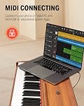 Donner DDP-80 Piano numérique 88 Key Weighted Keyboard, Piano électrique complet pour les débutants, avec support de partition, triple pédale, adaptateur de puissance, supports USB-MIDI Connexion, Couleur du bois