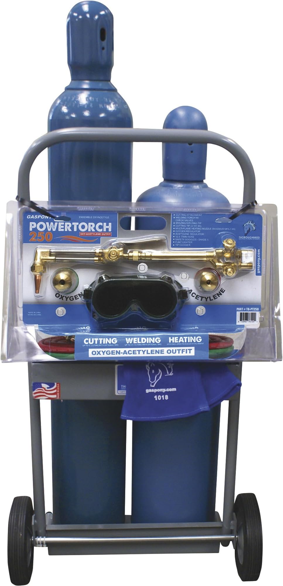 Thoroughbred GasPony4 Complete Welding and Cutting Outfit, #TB-GP4