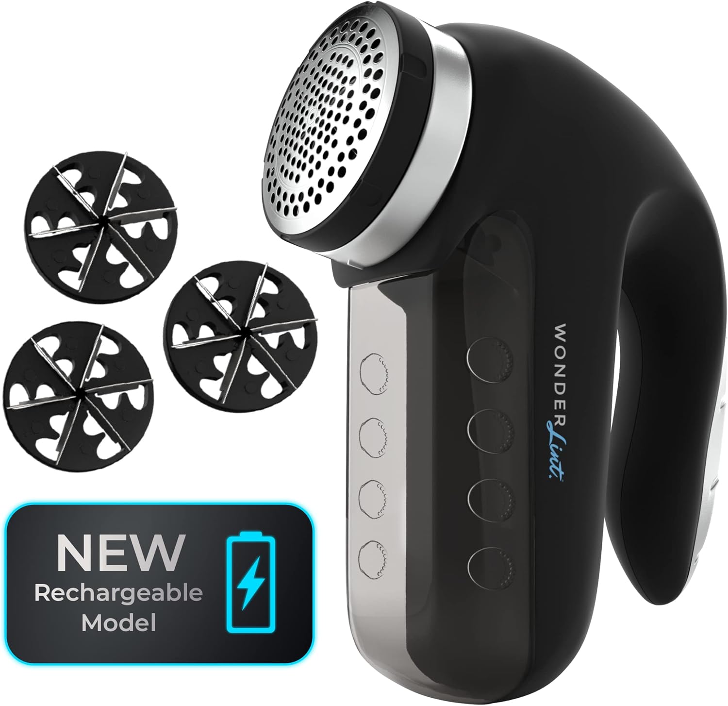 Wonder Lint Fabric Sweater Shaver Fuzz Pill Bobble Remover Depiller Electric Clothes Furniture Performance High-Low Speed Performance (5W Motor) 2 Sets of Spare Blades : Health & Household