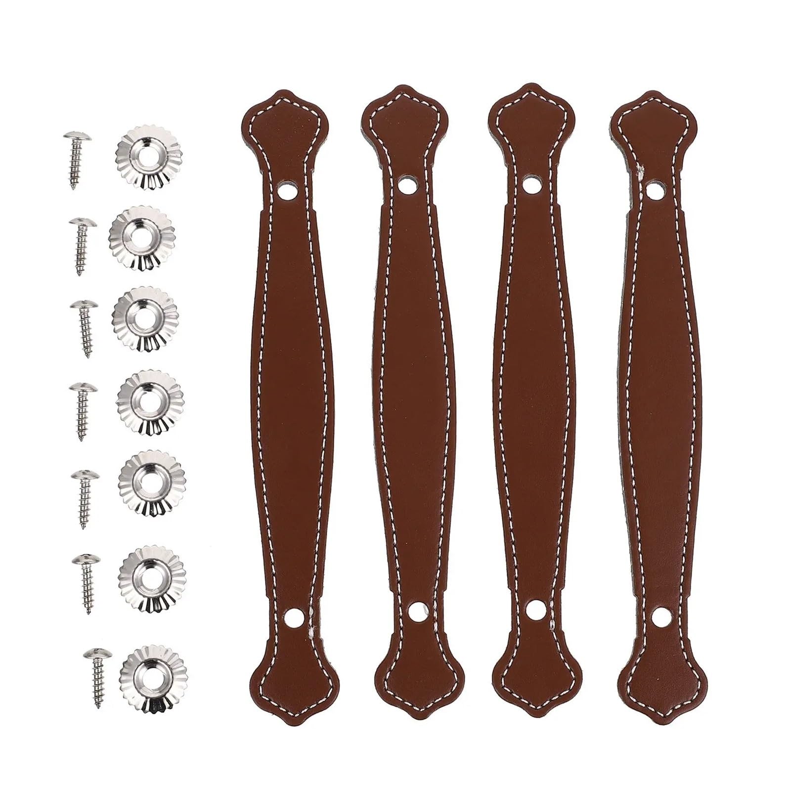 Hzomif Leather Drawer Pull Handles 12Pcs Suitcase Pull Handle Zinc Alloy for Cabinet Drawer Wardrobe Furniture Drawer Pulls Smooth Finish Elegant Look