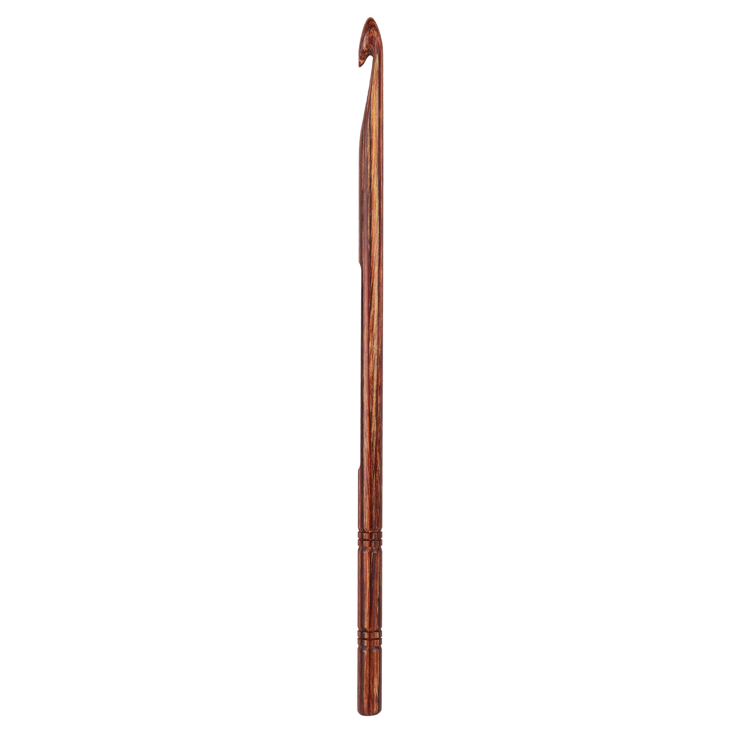 KnitPro Ginger Single Ended Crochet Hook, Brown, 3.75mm