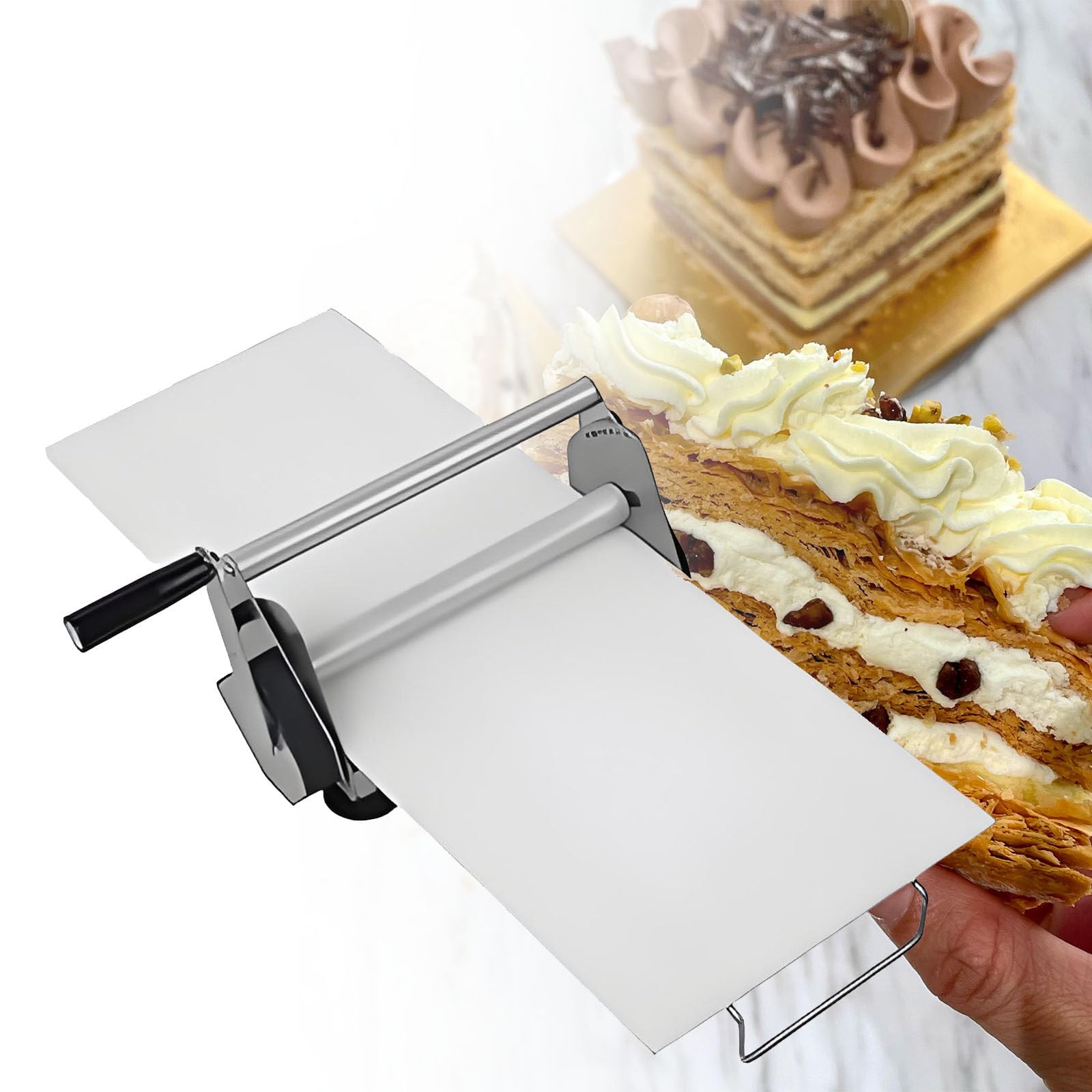 Rodillo de masa plegable, rodillo manual y rodillo de fondant con tabla grande, grosor ajustable de 0,5 a 27 mm, rodillo de repostería plegable profesional para panadería, pizza