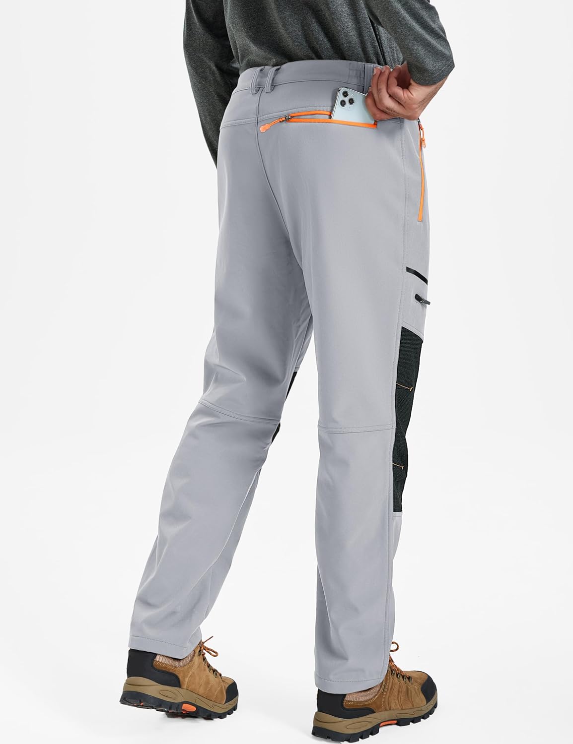 TACVASEN Men's Snow Ski Pants Fleece Lined Winter Pants for Men Water Resistant Thermal Snowboard Hiking Hunting Work