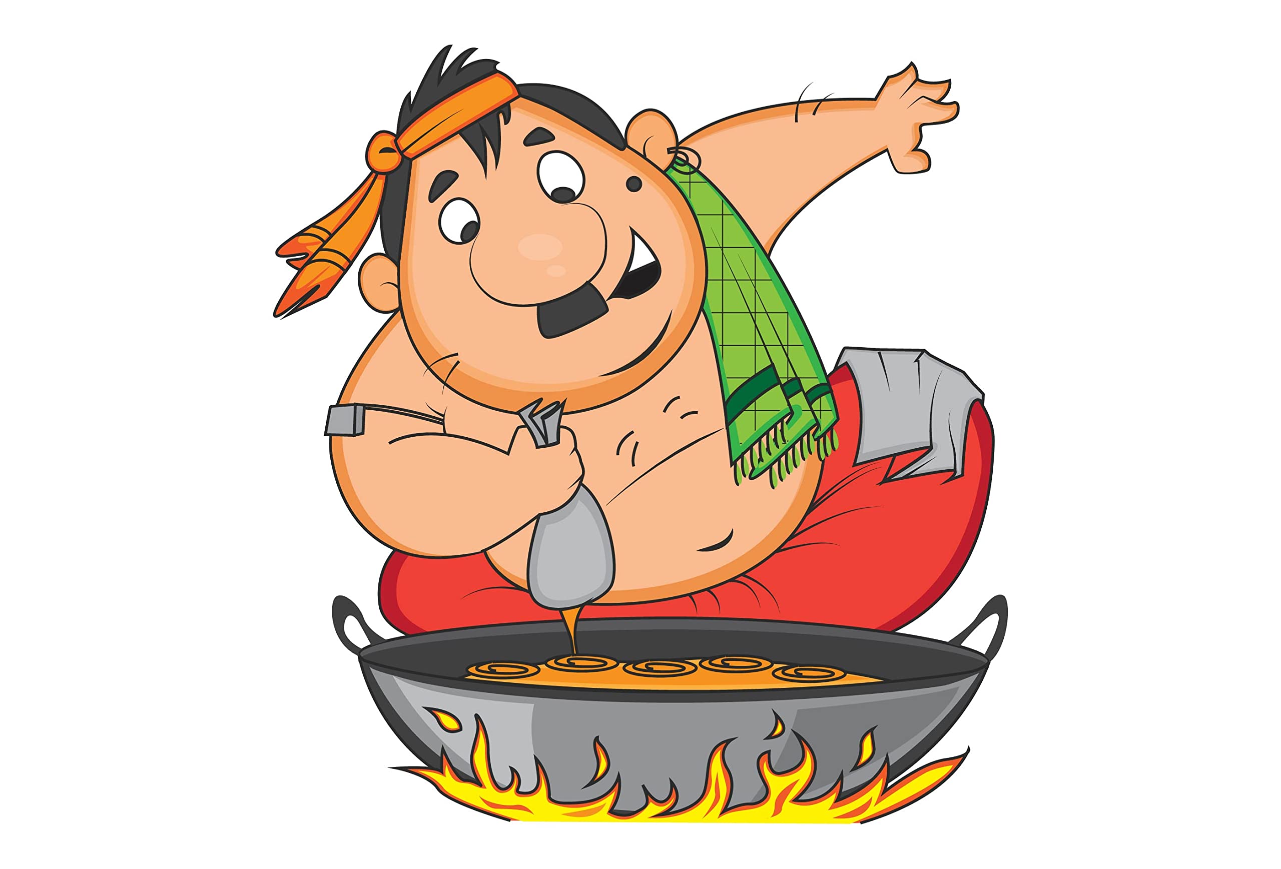 India Souvenir Fridge Magnet-Jalebi Fridge Magnet (Multicolour)