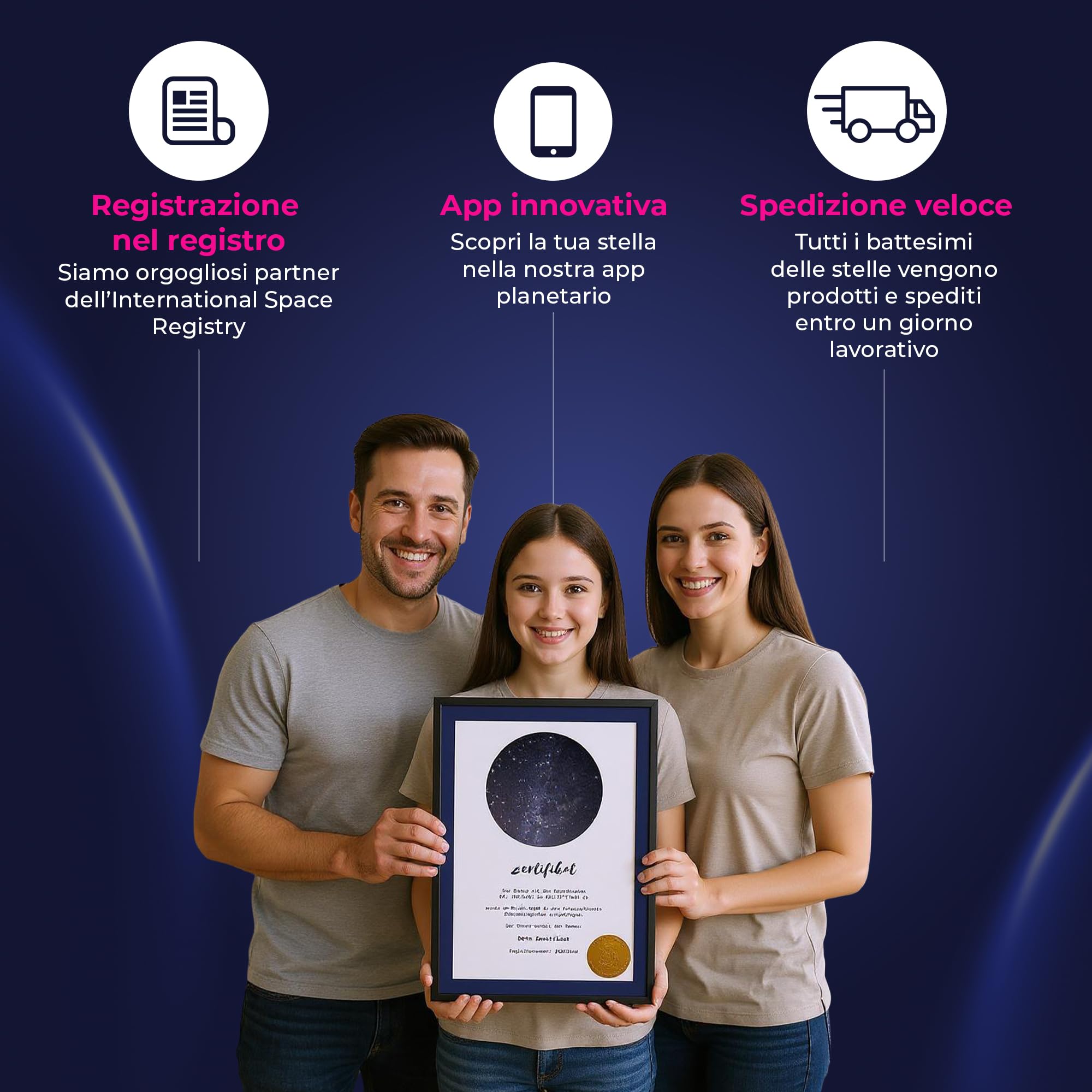 Comprare Una Stella Visibile - Regalare Una Stella con Certificato Personalizzato - Dare Il Nome ad Una Stella con Registro Ufficiale