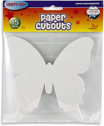 W2169026"Crafty Bitz Butterfly Cutouts" - Papel para manualidades (paquete de 15)