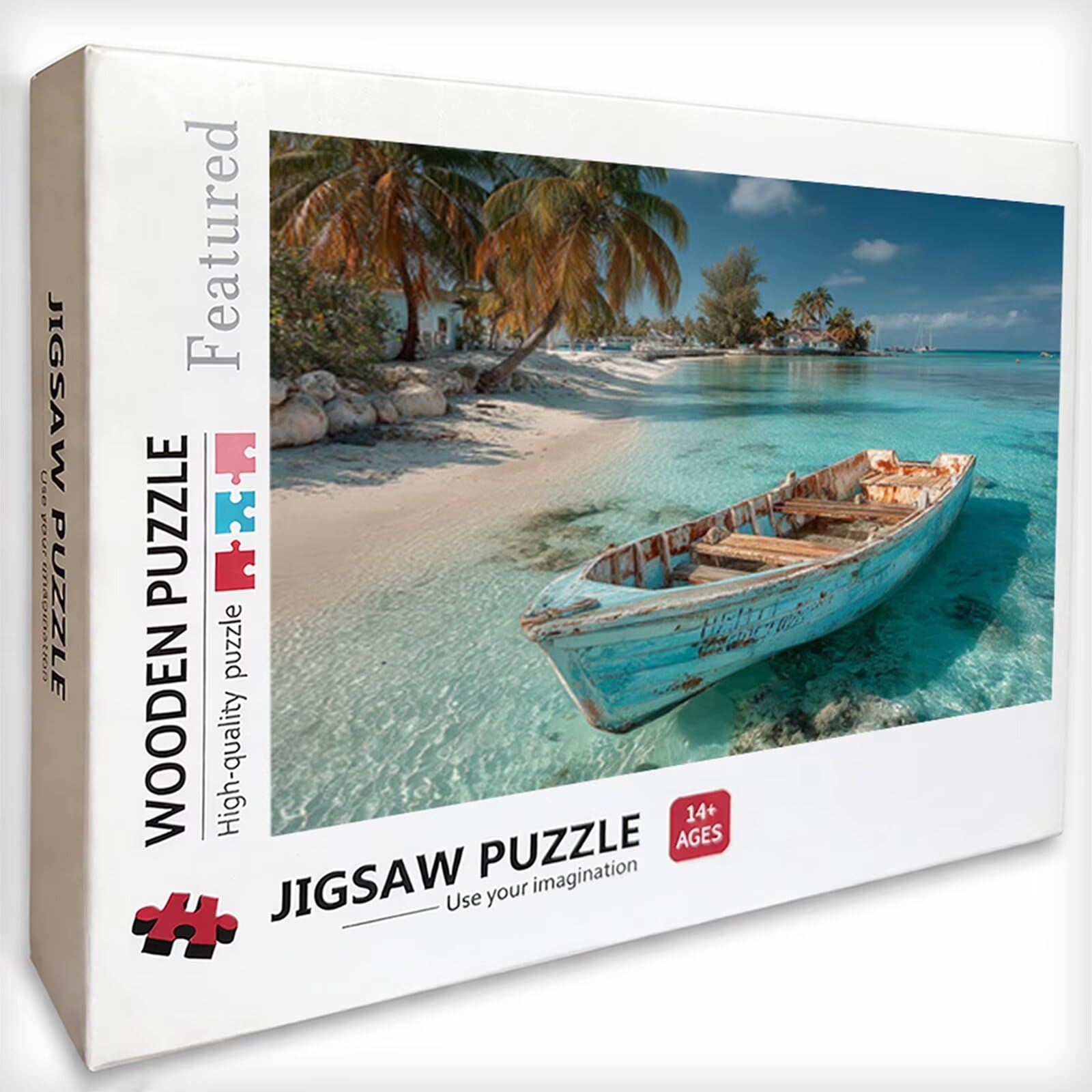 Barca Puzzle 5000 Pezzi Adulti, Vista Mare Puzzle Legno con Scatola 156x105cm, Idea Regalo Uomo e Donna, Divertimento Per Adulti, per Gioco Familiar, Giochi di Sfida, Squisita Confezione, Q-2585