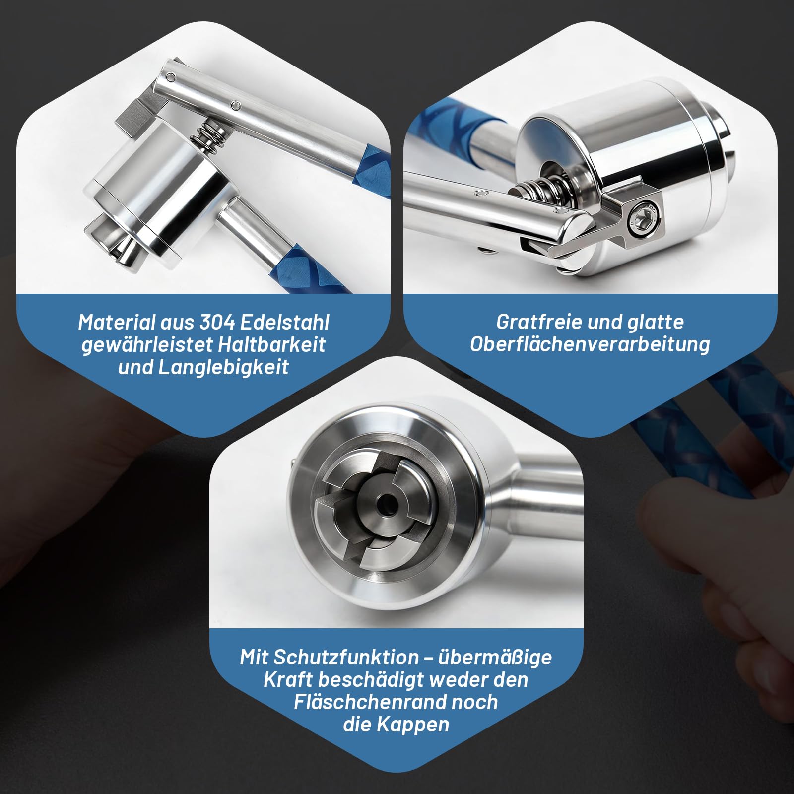 20mm Crimper für Flip off Fläschchen + 100 Stücke 10ml labor Glasfläschchen + 100 Gummistopfen + 100 Kunststoff-Aluminium-Kappen