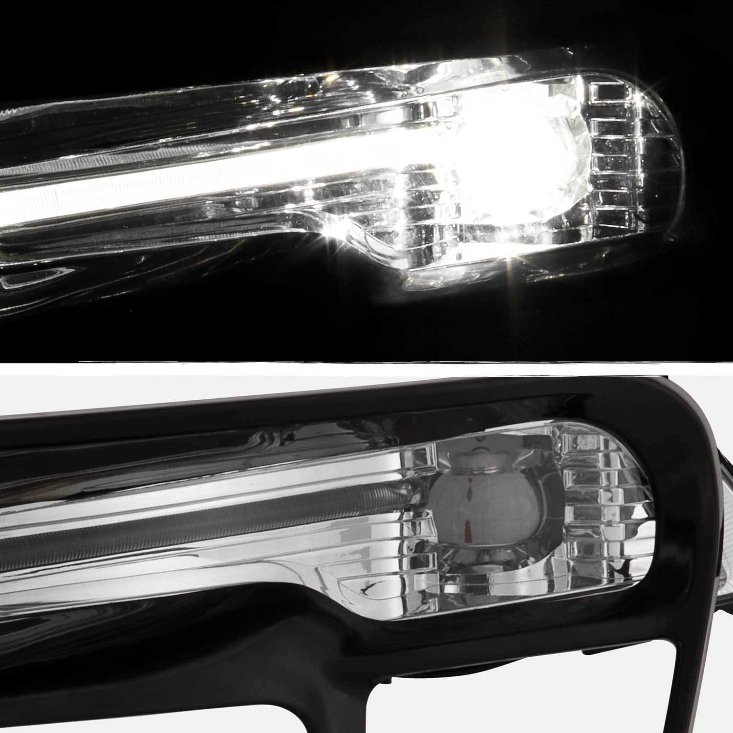 1 Par De Lámparas LED Transparentes Antiniebla Con Marcos De Lámpara