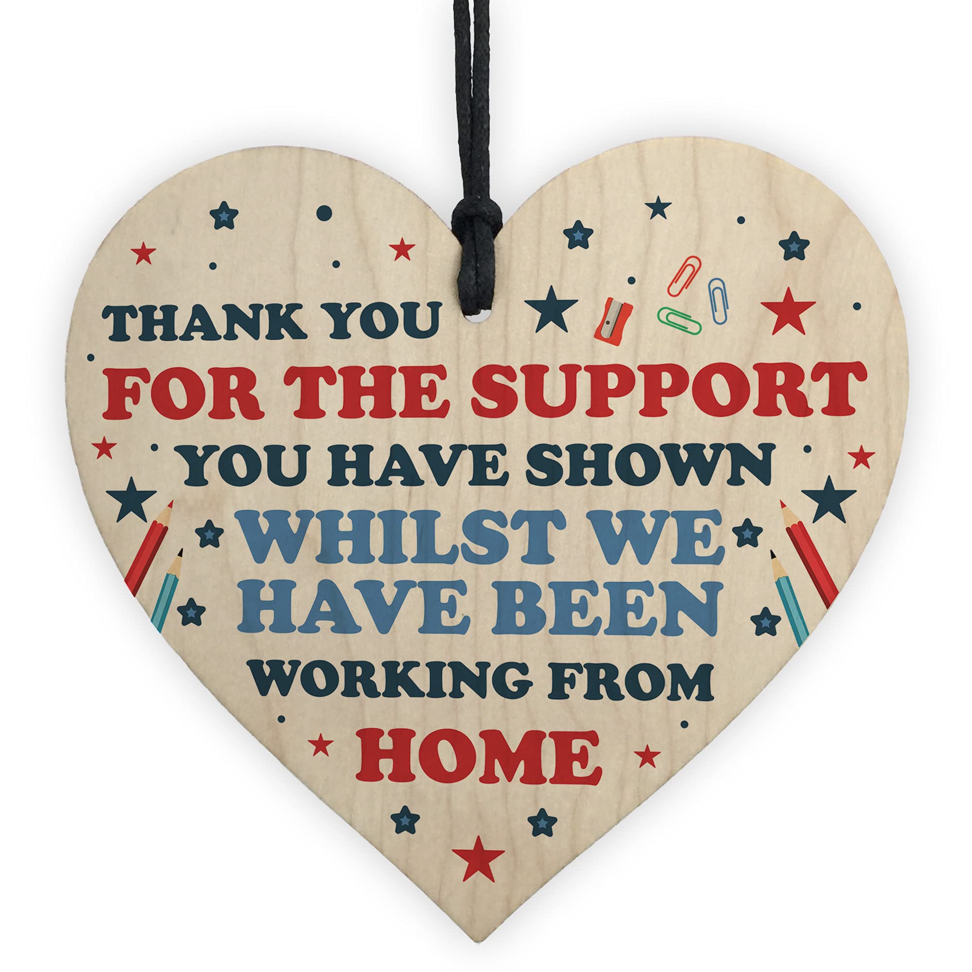 Red Ocean Thank You Gift For Teacher Teaching Assistant Tutor Mentor Wood Heart Gift Sign