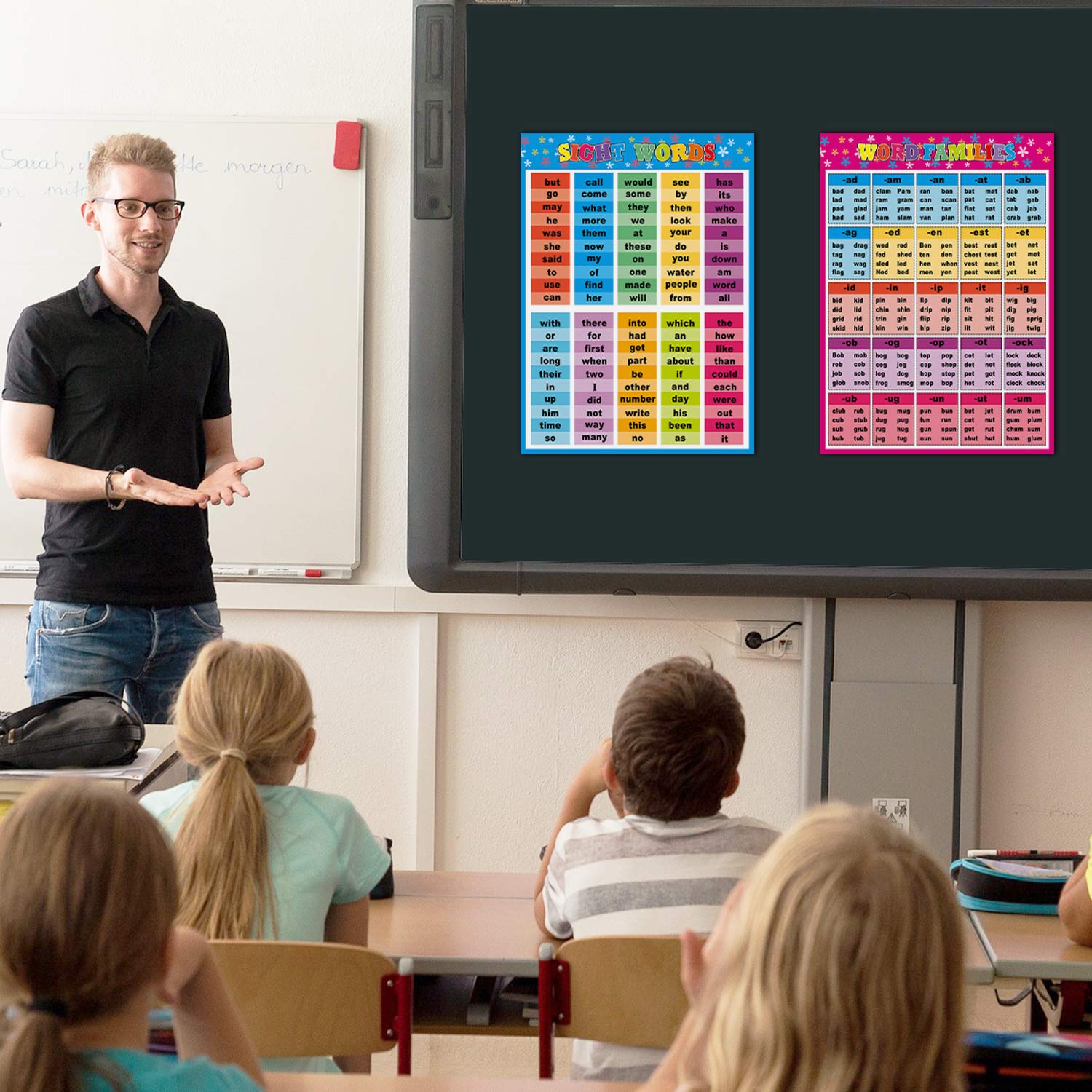 Buy 2 Sight Words and Word Families Posters first grade posters for