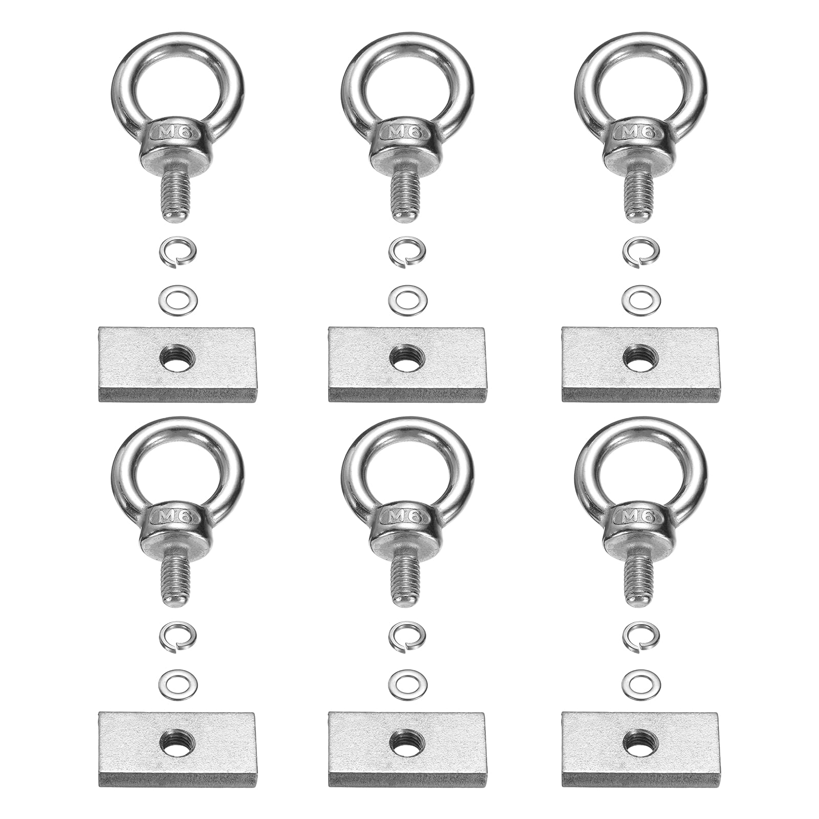 PATIKIL M6 x 11mm Eye Bolt Set