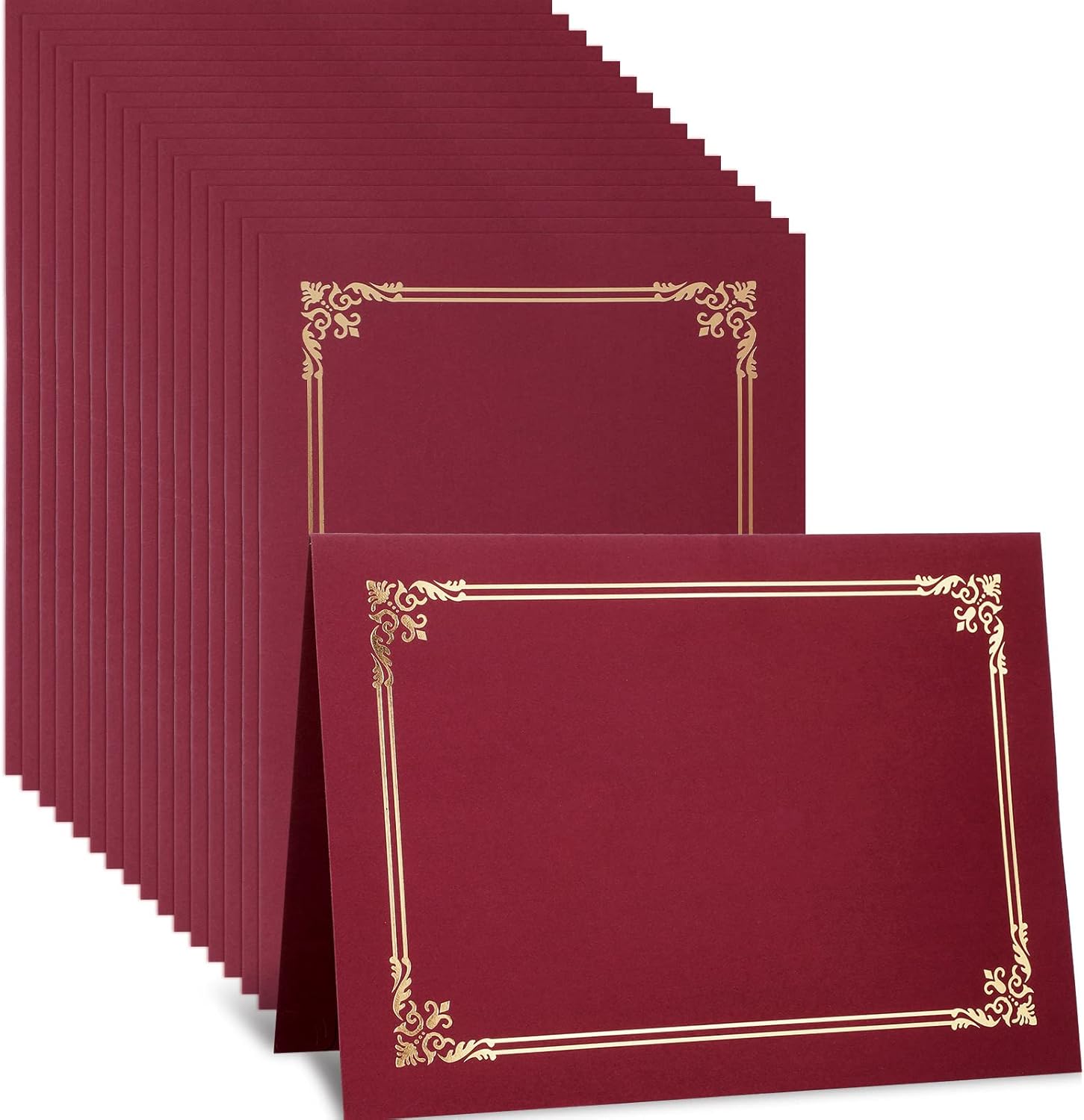 Sherr 60 Pcs Certificate Holders Certificate Covers Folders Diploma Holders with Gold Foil Border for Letter Size 8.5 x 11 Inches Diploma, Documents, Awards, Paper, Letter, Graduation(Black)