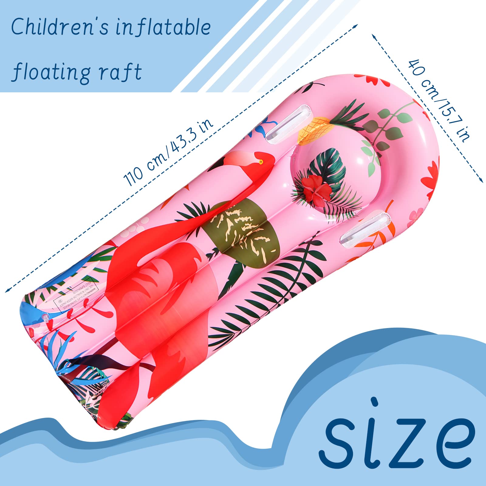 Bodyboard Gonfiabile Per Bambini Con Manici ACTOYS - Tavola Da Surf Per Scivoli D'acqua, Piscina E Spiaggia