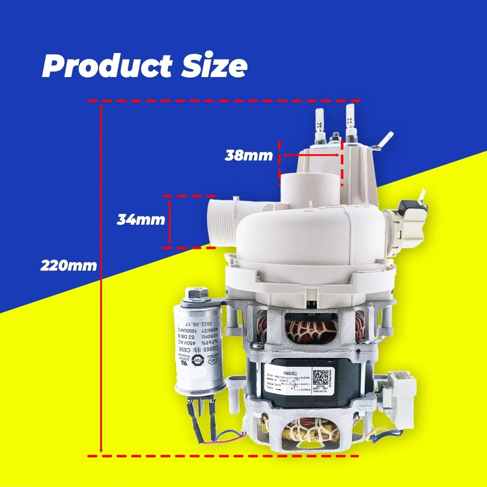 Bomba de circulación for lavavajillas YXW50-2E(L)/YXW50-2E