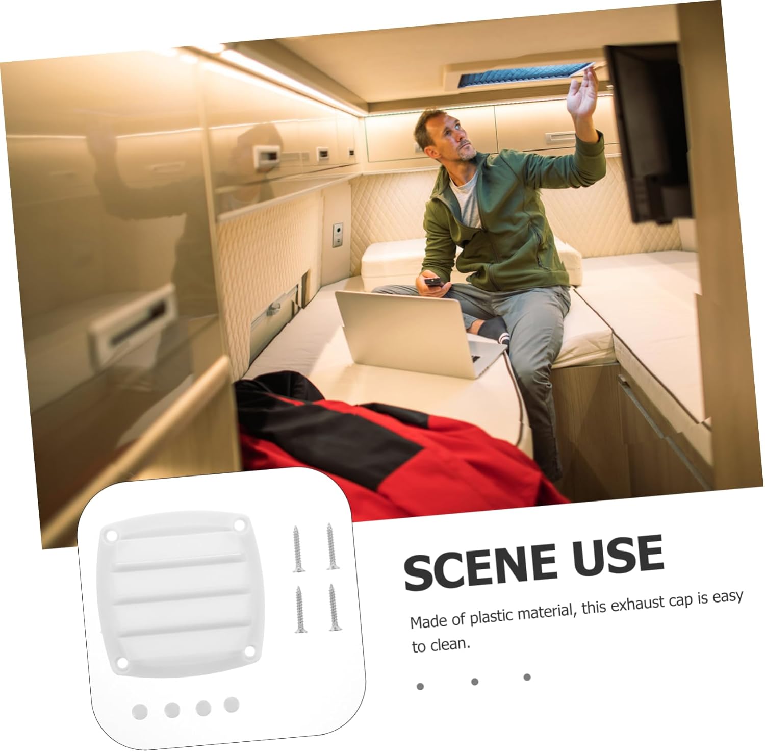 OUNONA 4pcs Rv Louvered Vent Cover for Yacht and Rv Screws Easy Installation Design for Comfortable Ventilation and Airflow