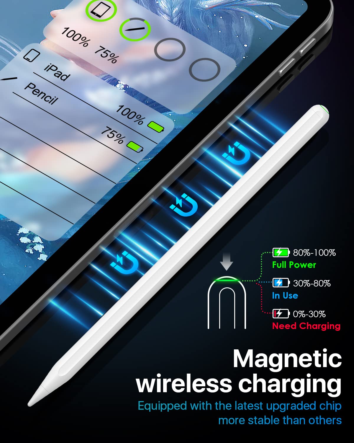 Amazon.co.jp: マグネット式ワイヤレス充電ペンシル第2世代、Apple