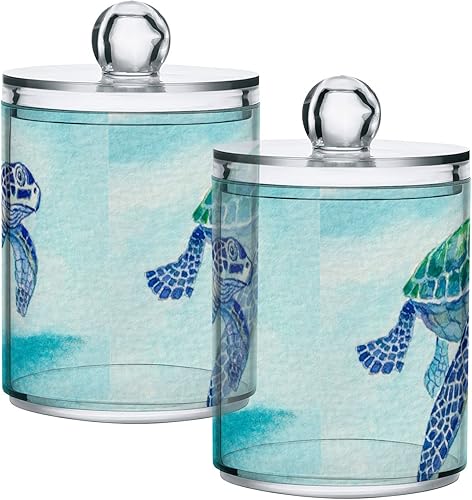 Tarros de plástico con tapas, tortuga marina, animales salvajes, acuarela, paquete a granel, recipientes de almacenamiento herméticos de boca ancha disponible en Yaxa Peru