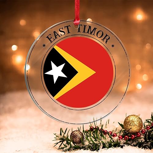 Vista 106 de Guatemala - Adornos acrílicos de Navidad, regalo de recuerdo de ciudad patriótica, adorno para árbol de Navidad, bandera nacional de Guatemala