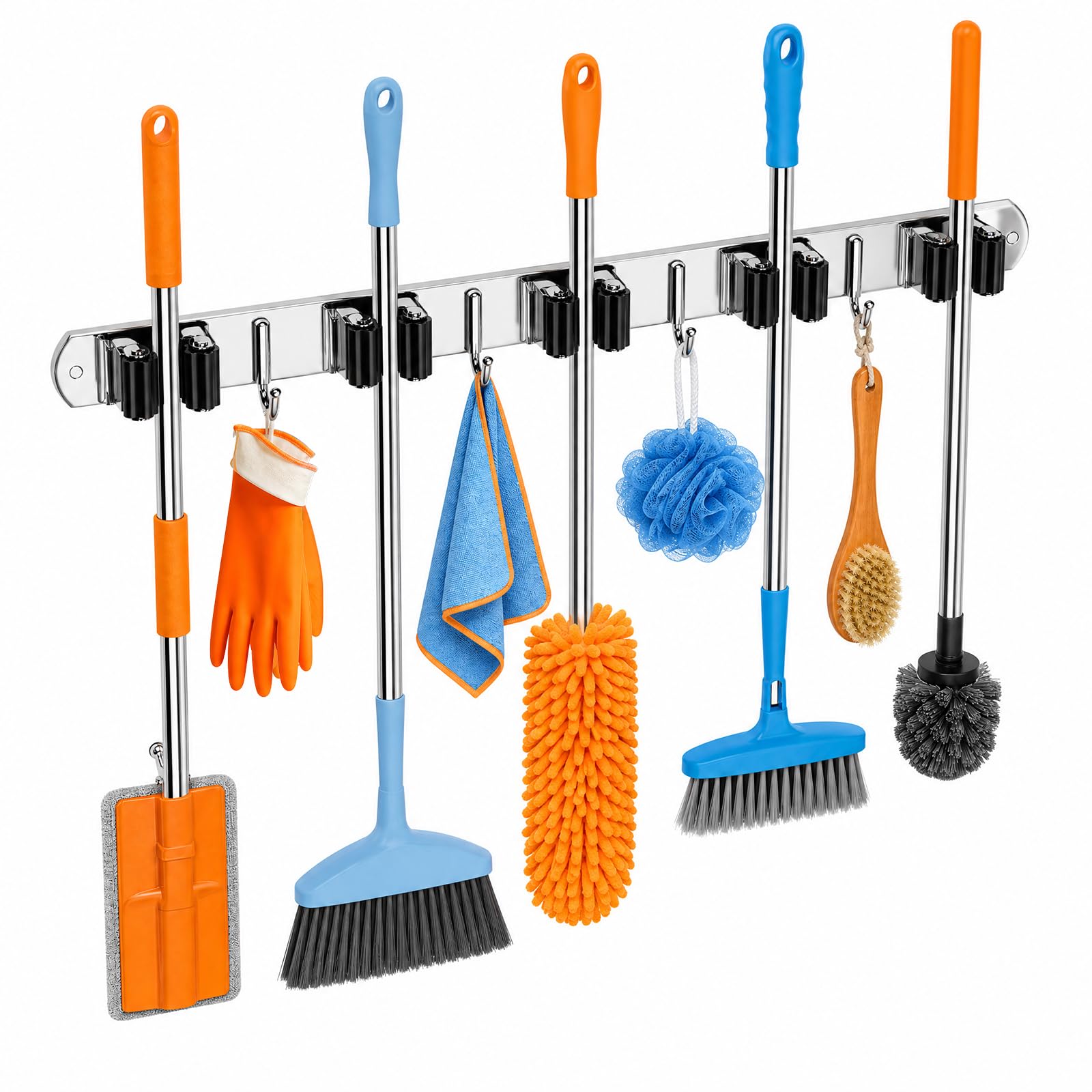 Broom & Mop Wall Mount - Organize Your Garage -1