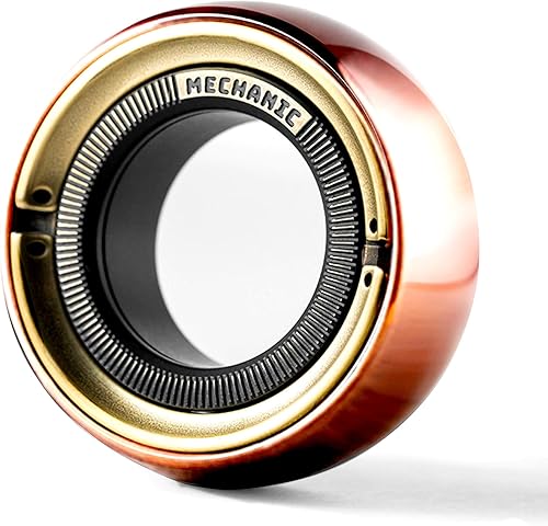 WANERSEN Mecánico Paragraph Spinners Anillo Fidget EDC Anillos Palanca Magnético Juguete Descompresión de Dedos, Cobre Modelo C