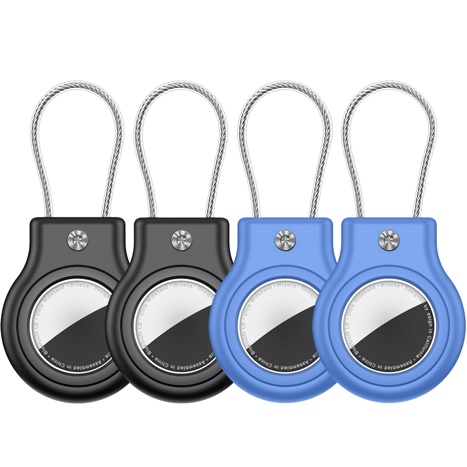 Waterproof Airtag Holder,4 Pack Airtag Case with Secure Lock,Airtags Keychain for Apple Airtag,Anti-Lost Protective Case Air tag Accessories for GPS