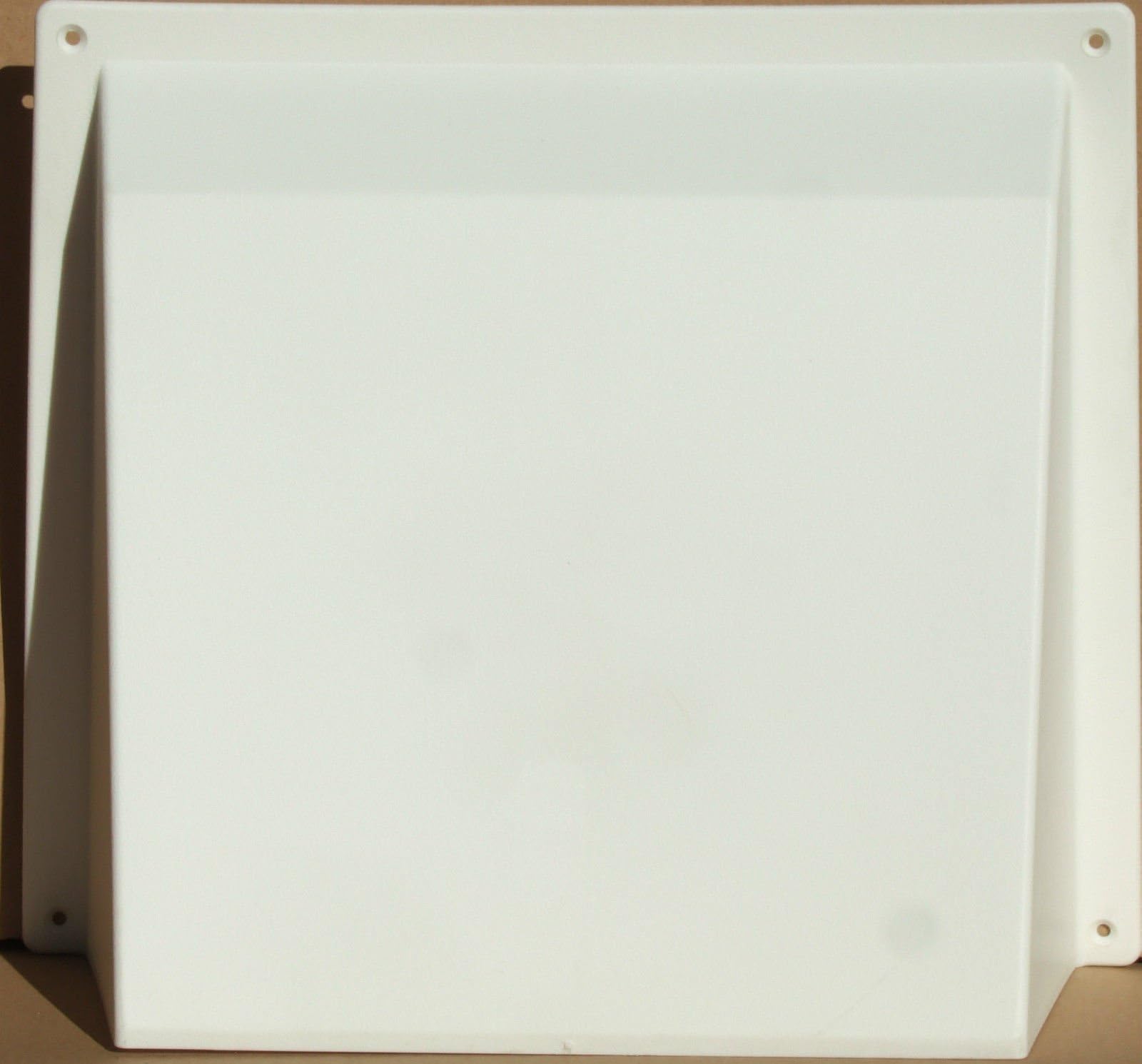 9" x 9" White Hooded Cowl Vent Cover for Air Bricks Grilles Extractors Vents