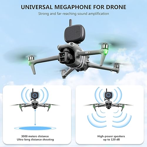 Miniatura 5 de STARTRC Altavoz Drone en tiempo real, megáfono, portátil, sin interferencias, micrófono de larga distancia para DJI Air 3Air 3SMavic 3 ProAvataHoly