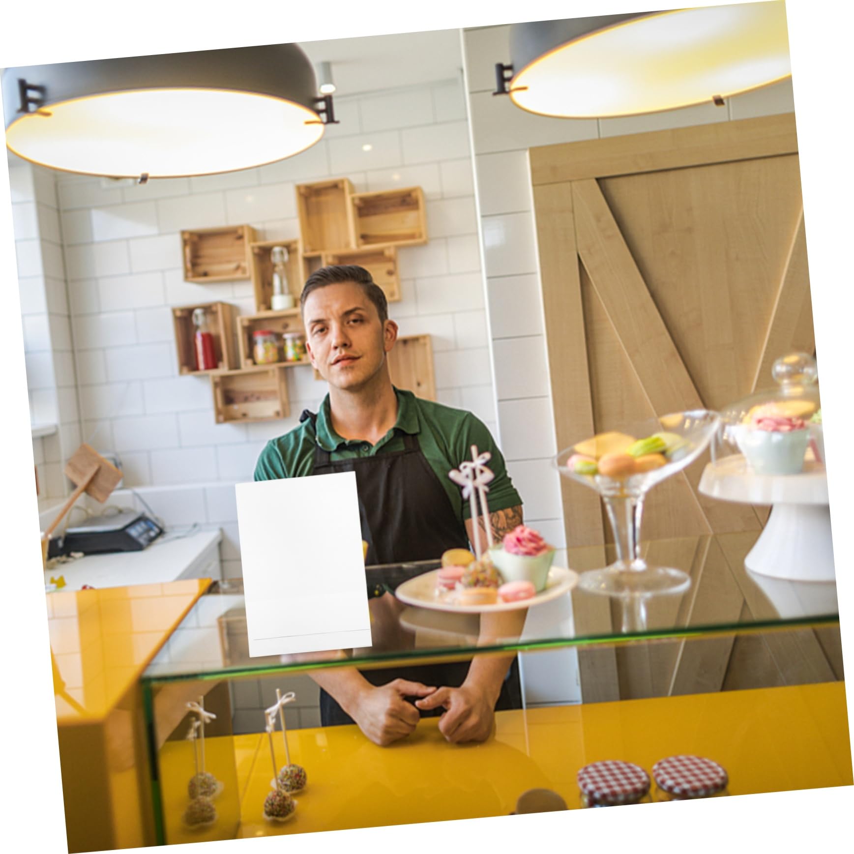 PartyKindom 2 Sätze Schreibtischschild Etikettenhalter Für Den Einzelhandel Schilderhalter in L-form Preisschildhalter L-förmiger Ausstellungsstand Acryl Transparent 6 Stück * 2