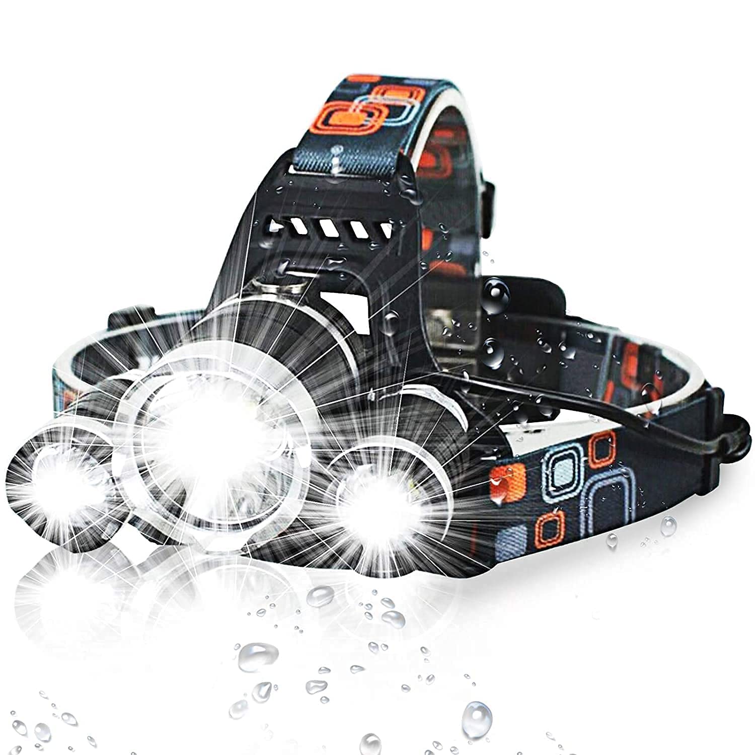 SKYVOKES Headlamp Torch, USB Rechargeable Water Resistance 12000 Lumen Ultra Bright 3 LED 4 Modes Headlamps Flashlight for Trekking, Campinhg, Fishing (Emergency) (3 Led Head) (B0C2KZYBPC) Amazon Price History, Amazon Price Tracker