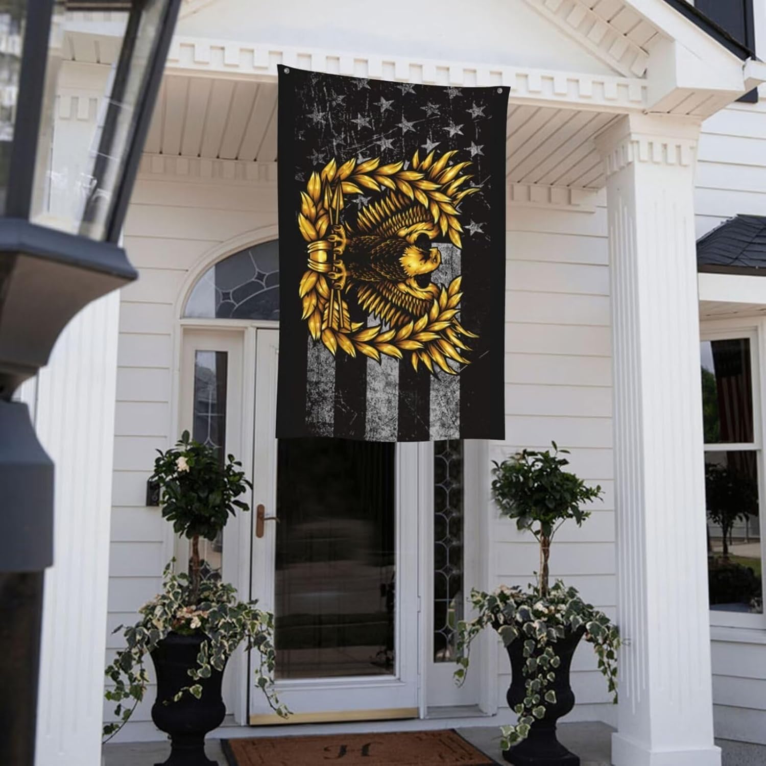 Warrant Officer Rising Eagle Flag Indoor Outdoor Yard Decoration Flag 5x8 For Outdoors Garden Flags