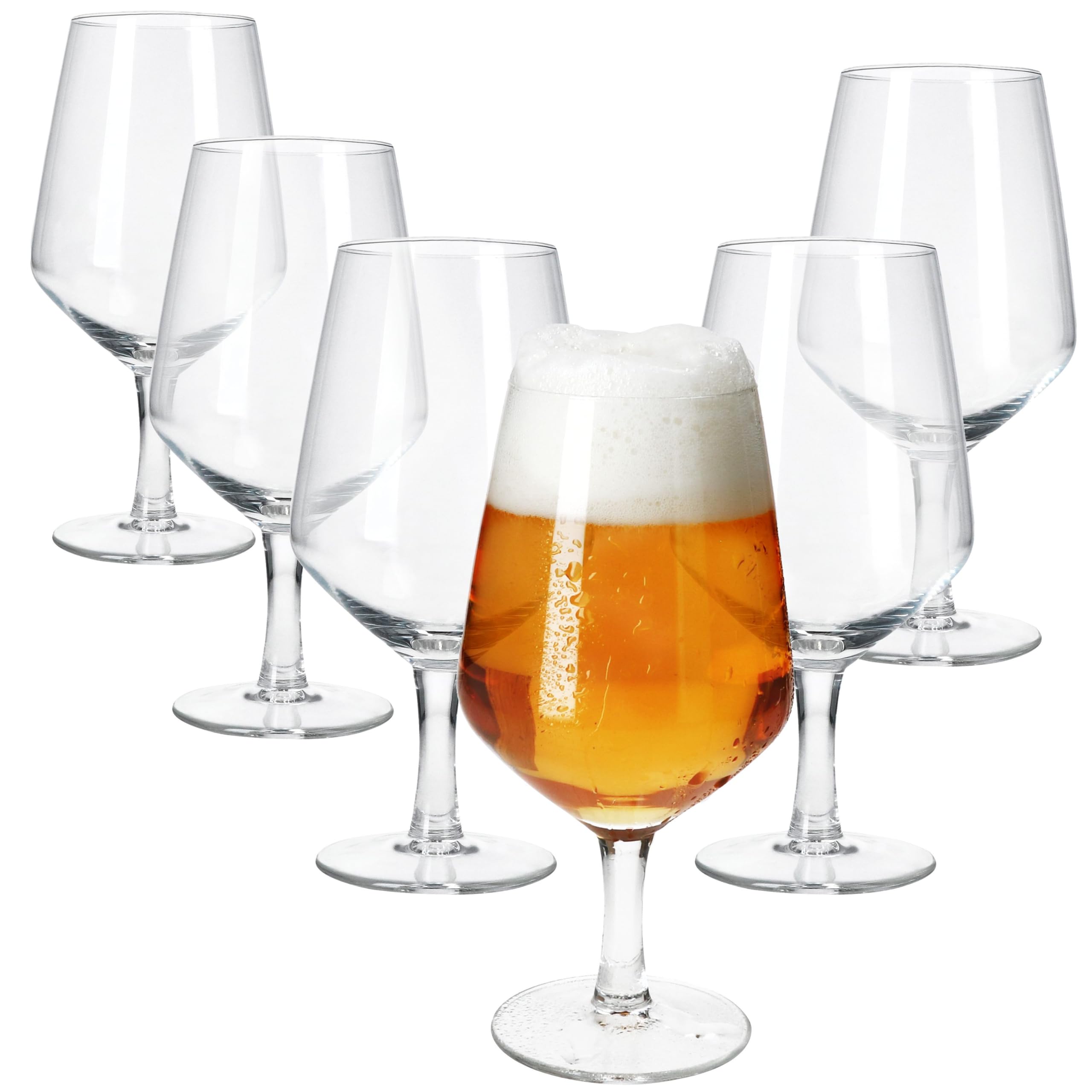 MamboCat Alois Set Di 2 Bicchieri Da Birra Di Grano 0,5 L - Vetro Trasparente Con Motivo Cervo, Forma Cilindrica, Altezza 25 Cm - Confezione Regalo, Regalo Ideale Per Amanti Della Birra - 2