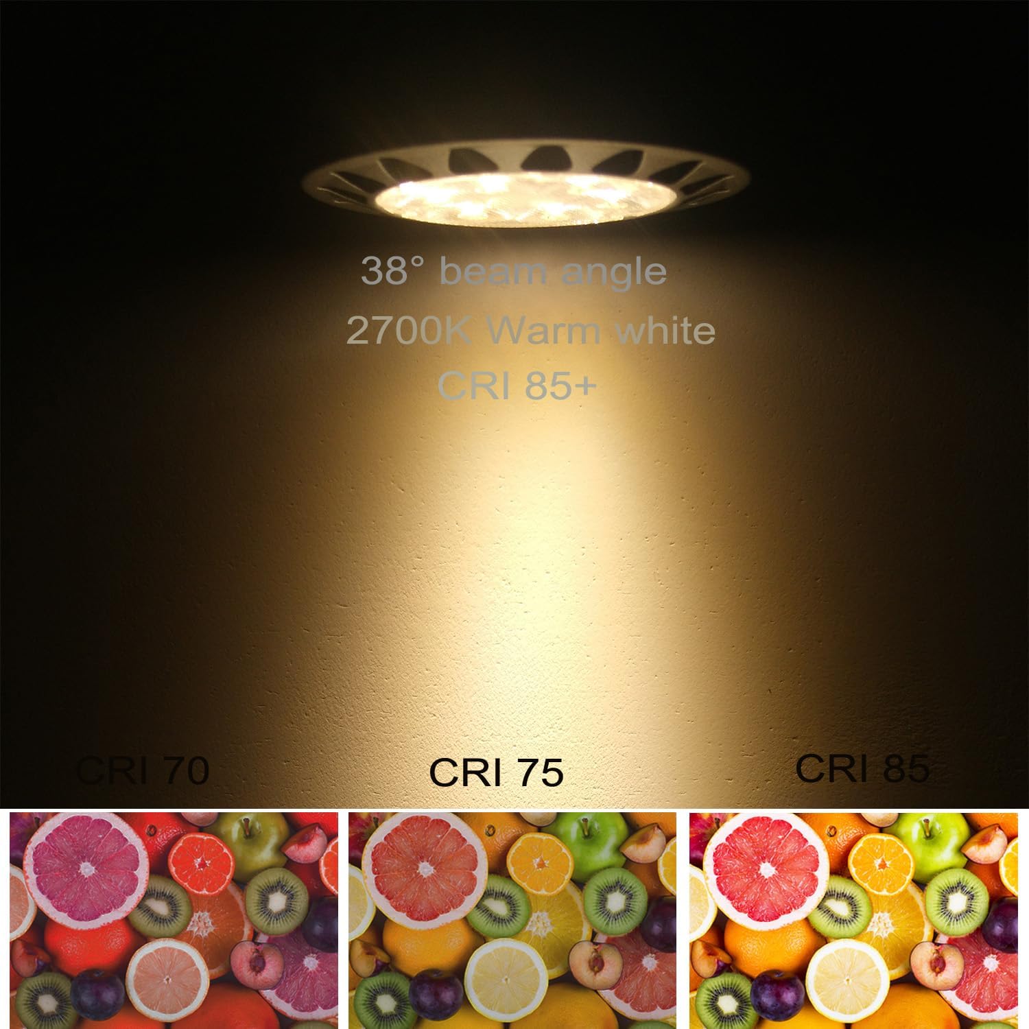 ALIDE 12V MR16 GU5.3 Led Outdoor Landscape Bulbs 5W, MR16 35W 50W Halogen Replacement, 2700K Soft Warm White,Low Voltage Bulbs Spotlights for Landscape Track Lighting,Not Dimmable,458lm,38 Deg,6 Pack